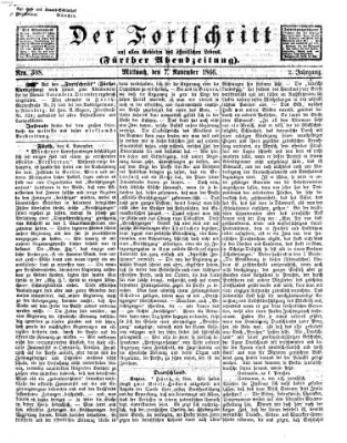 Der Fortschritt auf allen Gebieten des öffentlichen Lebens Mittwoch 7. November 1866