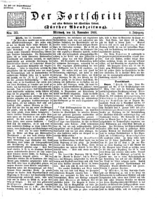 Der Fortschritt auf allen Gebieten des öffentlichen Lebens Mittwoch 14. November 1866