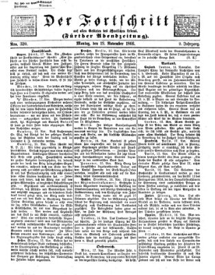 Der Fortschritt auf allen Gebieten des öffentlichen Lebens Montag 19. November 1866