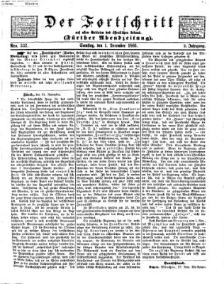 Der Fortschritt auf allen Gebieten des öffentlichen Lebens Samstag 1. Dezember 1866