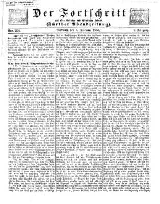 Der Fortschritt auf allen Gebieten des öffentlichen Lebens Mittwoch 5. Dezember 1866