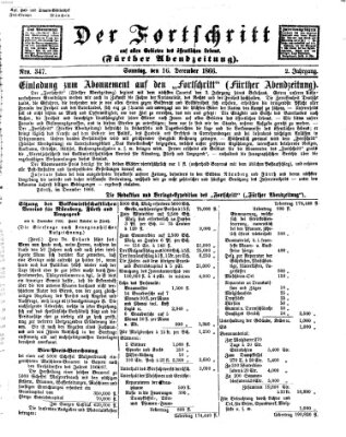 Der Fortschritt auf allen Gebieten des öffentlichen Lebens Sonntag 16. Dezember 1866