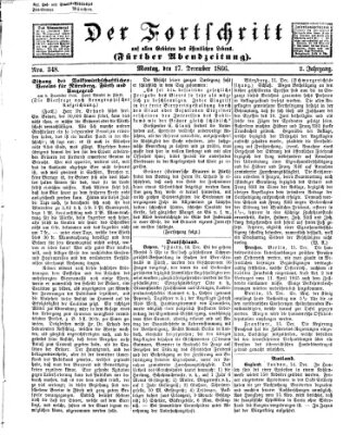 Der Fortschritt auf allen Gebieten des öffentlichen Lebens Montag 17. Dezember 1866