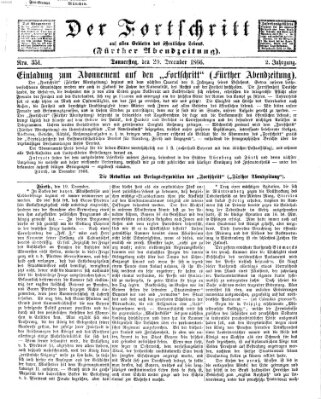 Der Fortschritt auf allen Gebieten des öffentlichen Lebens Donnerstag 20. Dezember 1866