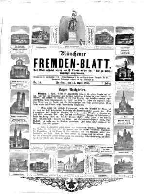 Münchener Fremdenblatt Freitag 14. April 1865