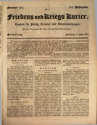 Der Friedens- u. Kriegs-Kurier (Nürnberger Friedens- und Kriegs-Kurier) Sonntag 6. Juli 1828