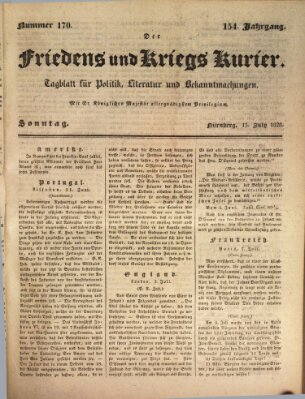 Der Friedens- u. Kriegs-Kurier (Nürnberger Friedens- und Kriegs-Kurier) Sonntag 13. Juli 1828