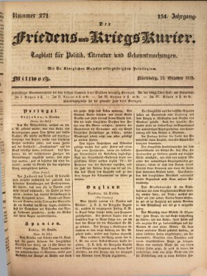 Der Friedens- u. Kriegs-Kurier (Nürnberger Friedens- und Kriegs-Kurier) Mittwoch 22. Oktober 1828