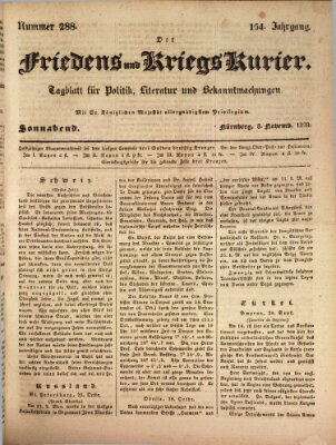 Der Friedens- u. Kriegs-Kurier (Nürnberger Friedens- und Kriegs-Kurier) Samstag 8. November 1828