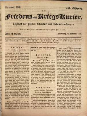 Der Friedens- u. Kriegs-Kurier (Nürnberger Friedens- und Kriegs-Kurier) Mittwoch 19. November 1828