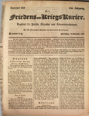 Der Friedens- u. Kriegs-Kurier (Nürnberger Friedens- und Kriegs-Kurier) Sonntag 28. Dezember 1828