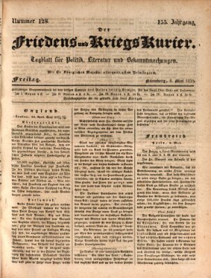 Der Friedens- u. Kriegs-Kurier (Nürnberger Friedens- und Kriegs-Kurier) Freitag 8. Mai 1829