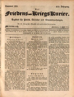 Der Friedens- u. Kriegs-Kurier (Nürnberger Friedens- und Kriegs-Kurier) Mittwoch 13. Mai 1829