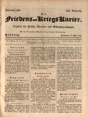 Der Friedens- u. Kriegs-Kurier (Nürnberger Friedens- und Kriegs-Kurier) Sonntag 24. Mai 1829