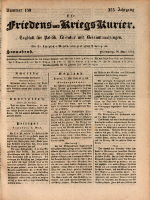 Der Friedens- u. Kriegs-Kurier (Nürnberger Friedens- und Kriegs-Kurier) Samstag 30. Mai 1829