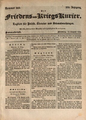 Der Friedens- u. Kriegs-Kurier (Nürnberger Friedens- und Kriegs-Kurier) Samstag 29. August 1829