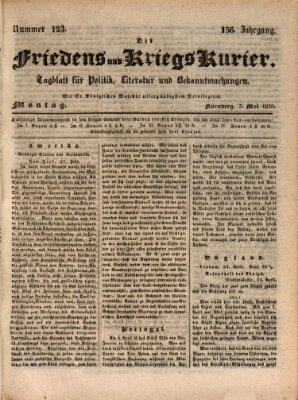 Der Friedens- u. Kriegs-Kurier (Nürnberger Friedens- und Kriegs-Kurier) Montag 3. Mai 1830