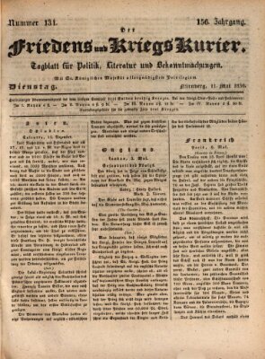 Der Friedens- u. Kriegs-Kurier (Nürnberger Friedens- und Kriegs-Kurier) Dienstag 11. Mai 1830