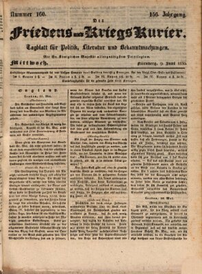 Der Friedens- u. Kriegs-Kurier (Nürnberger Friedens- und Kriegs-Kurier) Mittwoch 9. Juni 1830