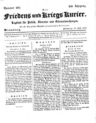 Der Friedens- u. Kriegs-Kurier (Nürnberger Friedens- und Kriegs-Kurier) Dienstag 20. Juli 1830