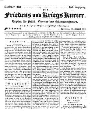 Der Friedens- u. Kriegs-Kurier (Nürnberger Friedens- und Kriegs-Kurier) Mittwoch 11. August 1830