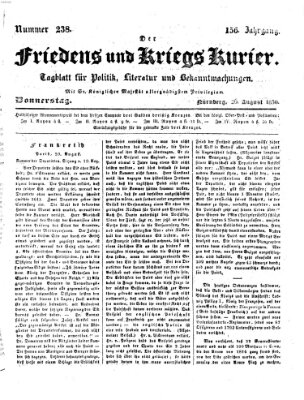 Der Friedens- u. Kriegs-Kurier (Nürnberger Friedens- und Kriegs-Kurier) Donnerstag 26. August 1830