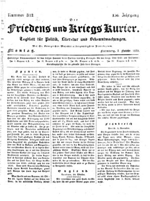 Der Friedens- u. Kriegs-Kurier (Nürnberger Friedens- und Kriegs-Kurier) Montag 8. November 1830