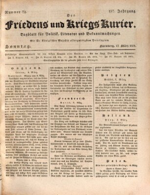 Der Friedens- u. Kriegs-Kurier (Nürnberger Friedens- und Kriegs-Kurier) Sonntag 13. März 1831