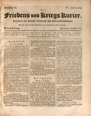 Der Friedens- u. Kriegs-Kurier (Nürnberger Friedens- und Kriegs-Kurier) Dienstag 29. März 1831