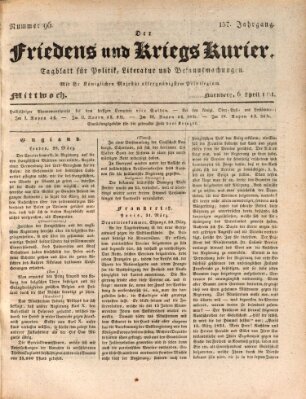 Der Friedens- u. Kriegs-Kurier (Nürnberger Friedens- und Kriegs-Kurier) Mittwoch 6. April 1831