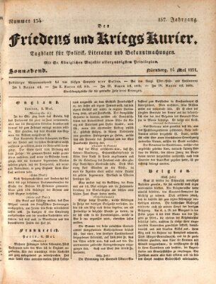 Der Friedens- u. Kriegs-Kurier (Nürnberger Friedens- und Kriegs-Kurier) Samstag 14. Mai 1831