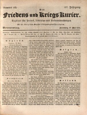 Der Friedens- u. Kriegs-Kurier (Nürnberger Friedens- und Kriegs-Kurier) Donnerstag 26. Mai 1831