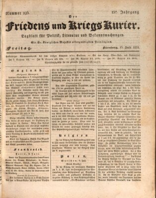 Der Friedens- u. Kriegs-Kurier (Nürnberger Friedens- und Kriegs-Kurier) Freitag 15. Juli 1831