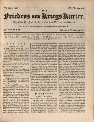 Der Friedens- u. Kriegs-Kurier (Nürnberger Friedens- und Kriegs-Kurier) Mittwoch 26. Oktober 1831