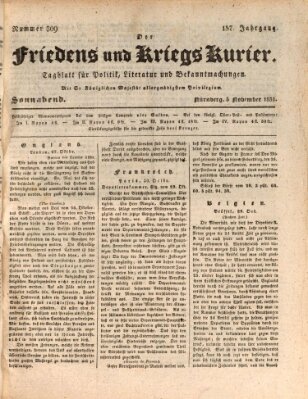 Der Friedens- u. Kriegs-Kurier (Nürnberger Friedens- und Kriegs-Kurier) Samstag 5. November 1831