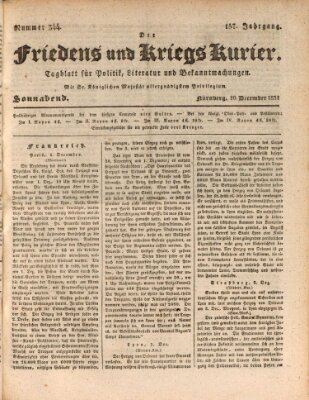 Der Friedens- u. Kriegs-Kurier (Nürnberger Friedens- und Kriegs-Kurier) Samstag 10. Dezember 1831