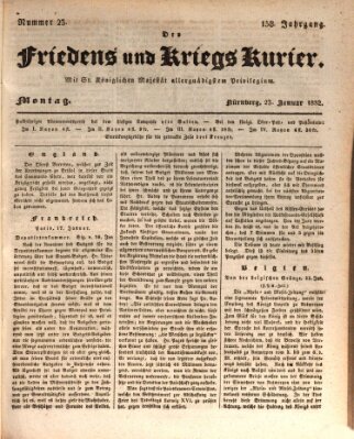 Der Friedens- u. Kriegs-Kurier (Nürnberger Friedens- und Kriegs-Kurier) Montag 23. Januar 1832