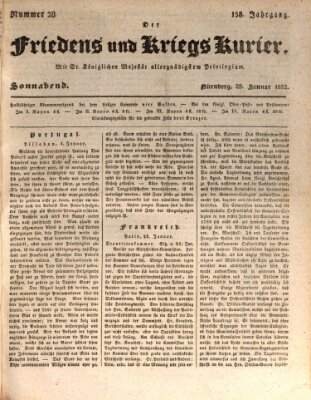 Der Friedens- u. Kriegs-Kurier (Nürnberger Friedens- und Kriegs-Kurier) Samstag 28. Januar 1832