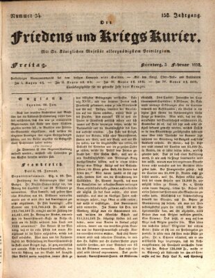 Der Friedens- u. Kriegs-Kurier (Nürnberger Friedens- und Kriegs-Kurier) Freitag 3. Februar 1832