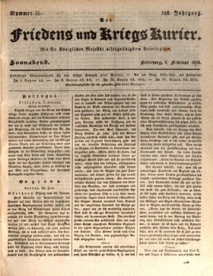 Der Friedens- u. Kriegs-Kurier (Nürnberger Friedens- und Kriegs-Kurier) Samstag 4. Februar 1832