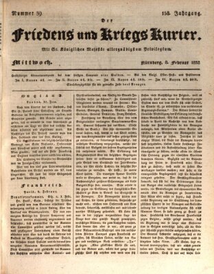 Der Friedens- u. Kriegs-Kurier (Nürnberger Friedens- und Kriegs-Kurier) Mittwoch 8. Februar 1832