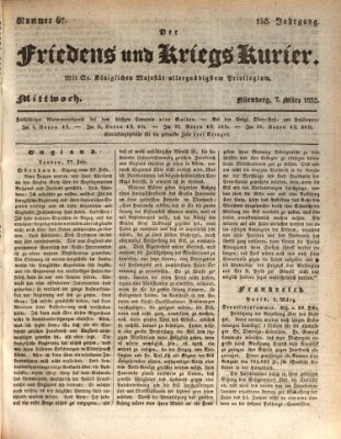 Der Friedens- u. Kriegs-Kurier (Nürnberger Friedens- und Kriegs-Kurier) Mittwoch 7. März 1832