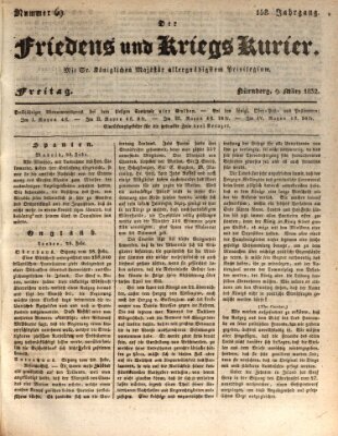 Der Friedens- u. Kriegs-Kurier (Nürnberger Friedens- und Kriegs-Kurier) Freitag 9. März 1832