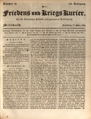 Der Friedens- u. Kriegs-Kurier (Nürnberger Friedens- und Kriegs-Kurier) Mittwoch 14. März 1832