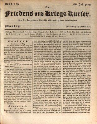 Der Friedens- u. Kriegs-Kurier (Nürnberger Friedens- und Kriegs-Kurier) Montag 19. März 1832