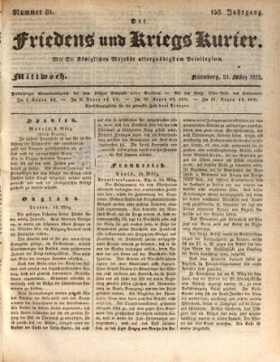 Der Friedens- u. Kriegs-Kurier (Nürnberger Friedens- und Kriegs-Kurier) Mittwoch 21. März 1832