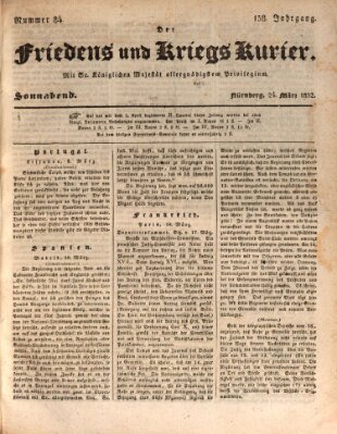 Der Friedens- u. Kriegs-Kurier (Nürnberger Friedens- und Kriegs-Kurier) Samstag 24. März 1832