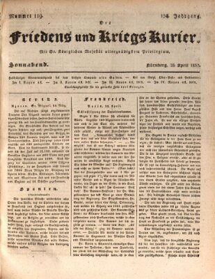 Der Friedens- u. Kriegs-Kurier (Nürnberger Friedens- und Kriegs-Kurier) Samstag 28. April 1832