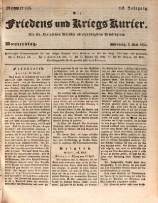 Der Friedens- u. Kriegs-Kurier (Nürnberger Friedens- und Kriegs-Kurier) Donnerstag 3. Mai 1832