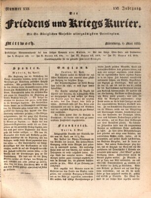 Der Friedens- u. Kriegs-Kurier (Nürnberger Friedens- und Kriegs-Kurier) Mittwoch 9. Mai 1832